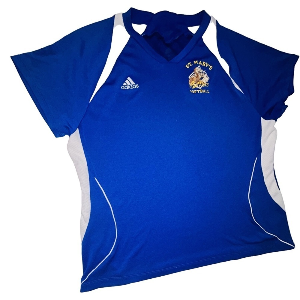 Adidas Blue and White Athletic Jerseys